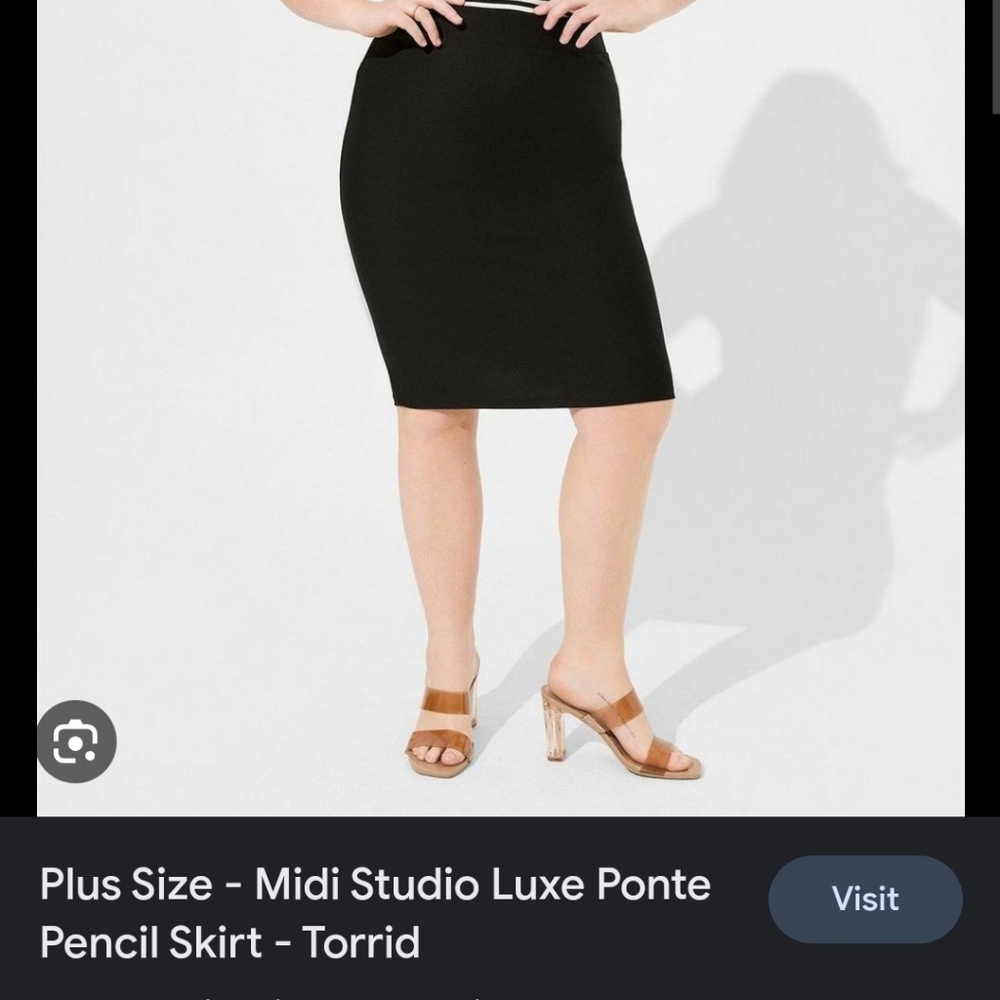 Torrid Midi Studio Luxe Ponte Pencil Skirt size 1